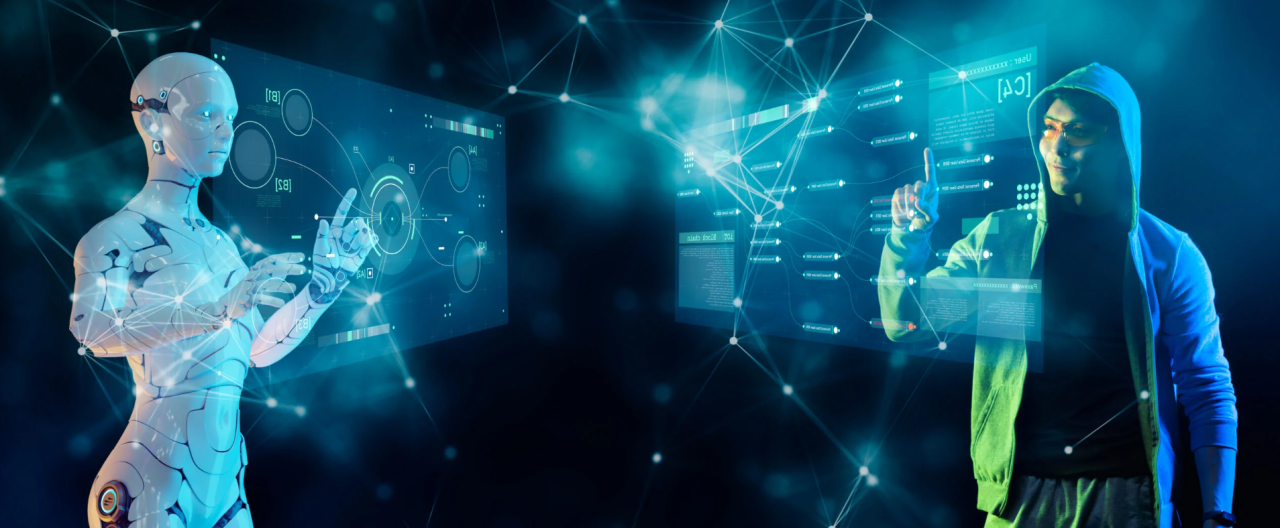 Dashboard showing predictive AI threat detection alerts